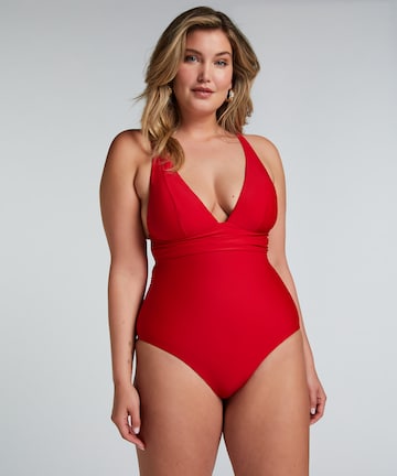 Hunkemöller Bralette Swimsuit 'Luxe' in Red: front