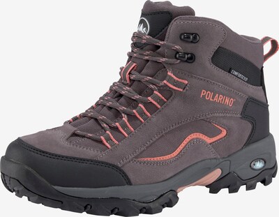 POLARINO Schuh in grau / rot / schwarz, Produktansicht