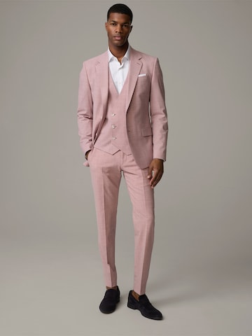 STRELLSON Slim fit Pleated Pants 'Melvin' in Pink