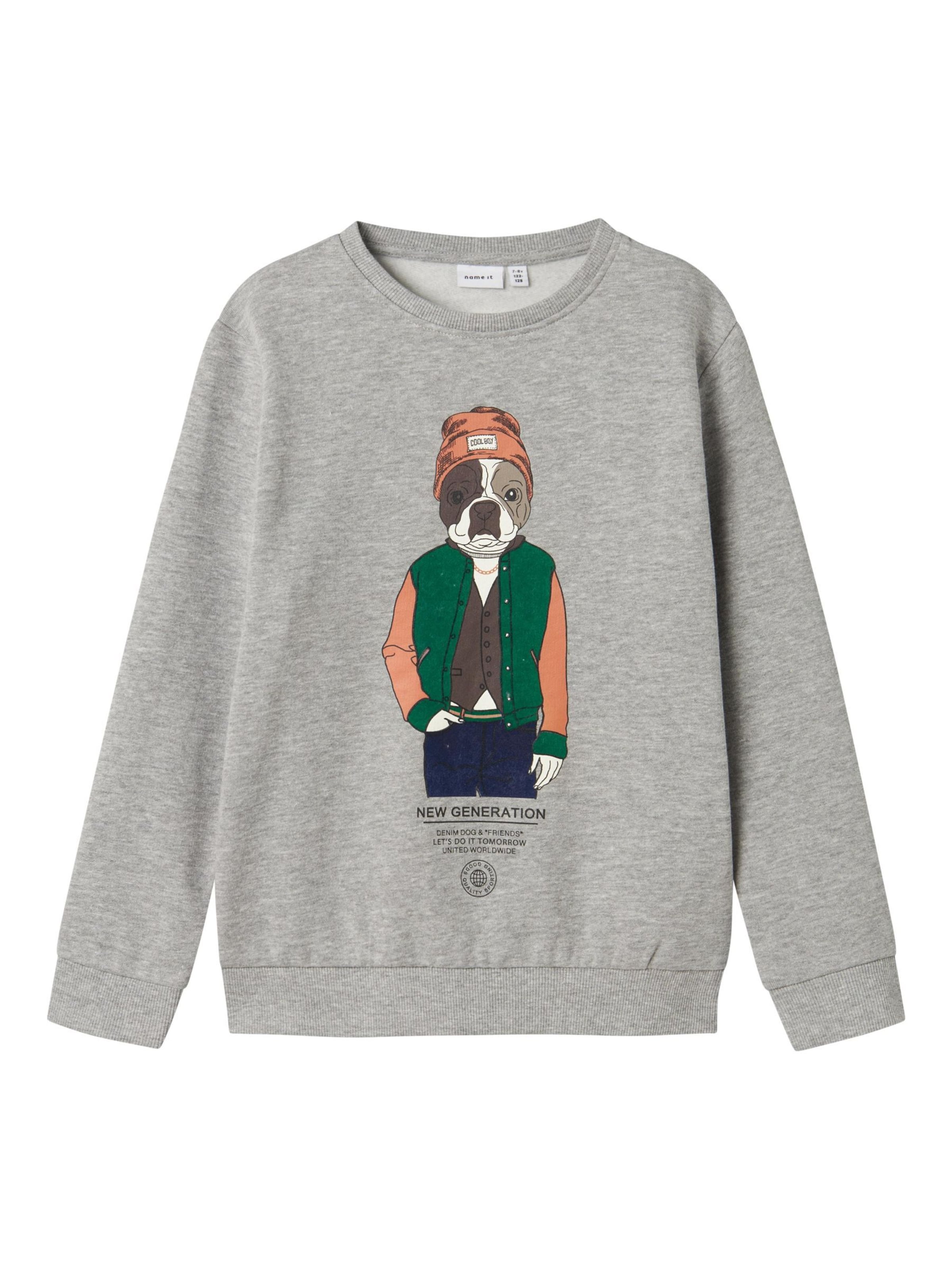 NAME IT Sweatshirt in Grey: front