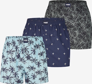 Boxers ' Motiv Mix ' Happy Shorts en bleu : devant