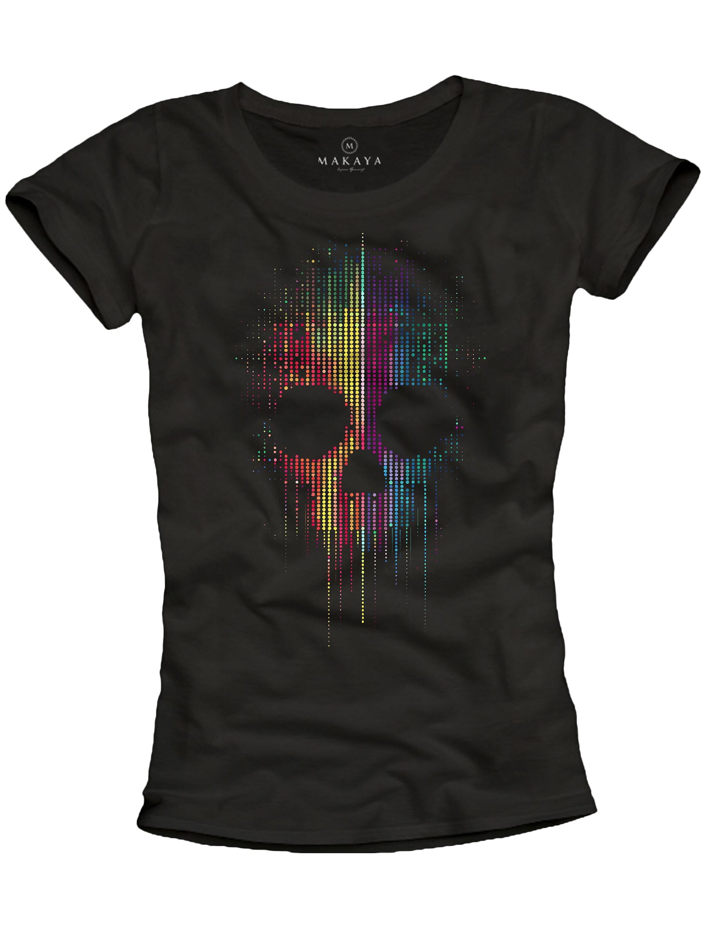 MAKAYA Shirt 'Ai Dot Skull' in S in Black, Item view