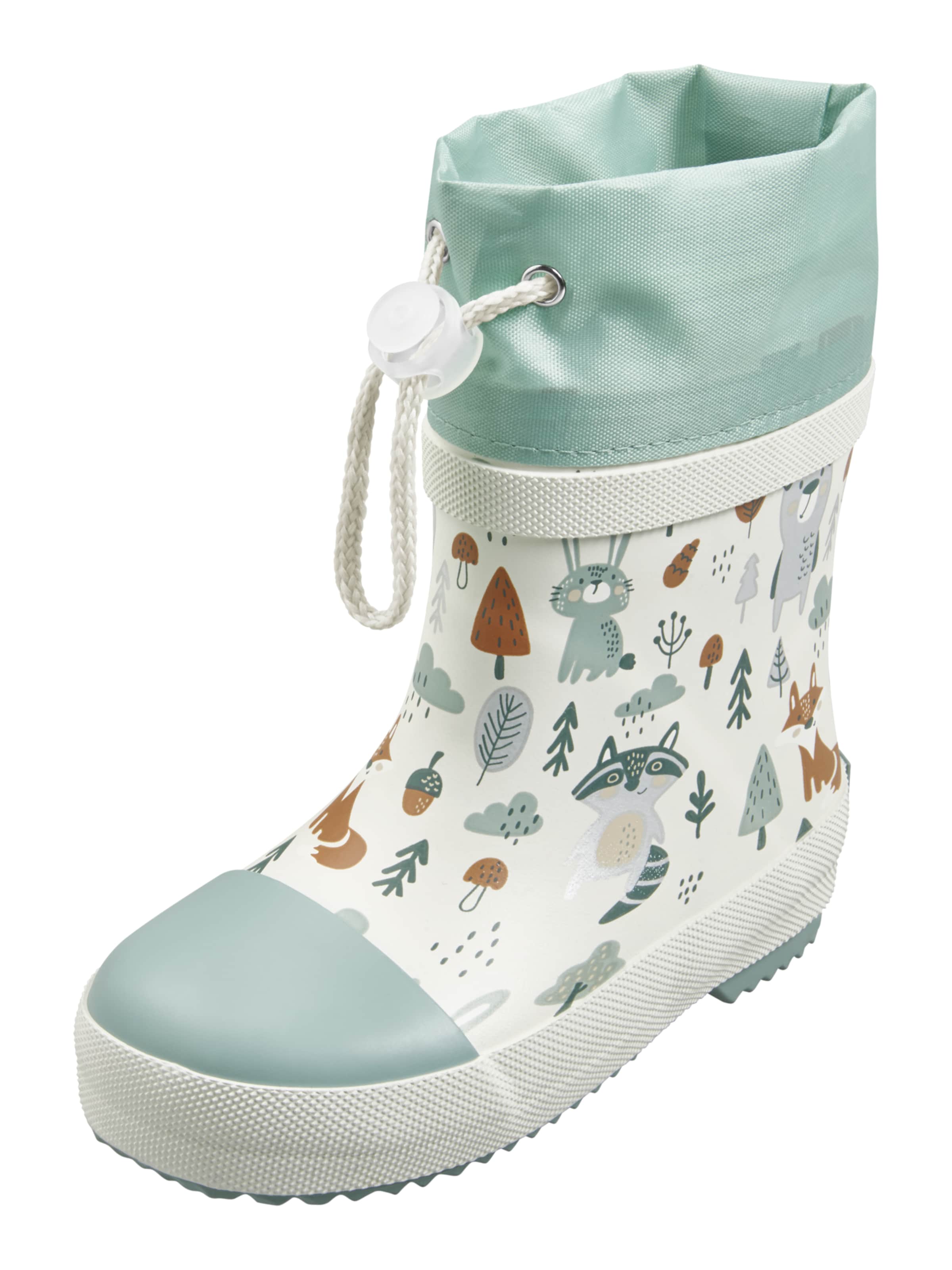 Stivale di gomma 'Wald' di PLAYSHOES in bianco: frontale
