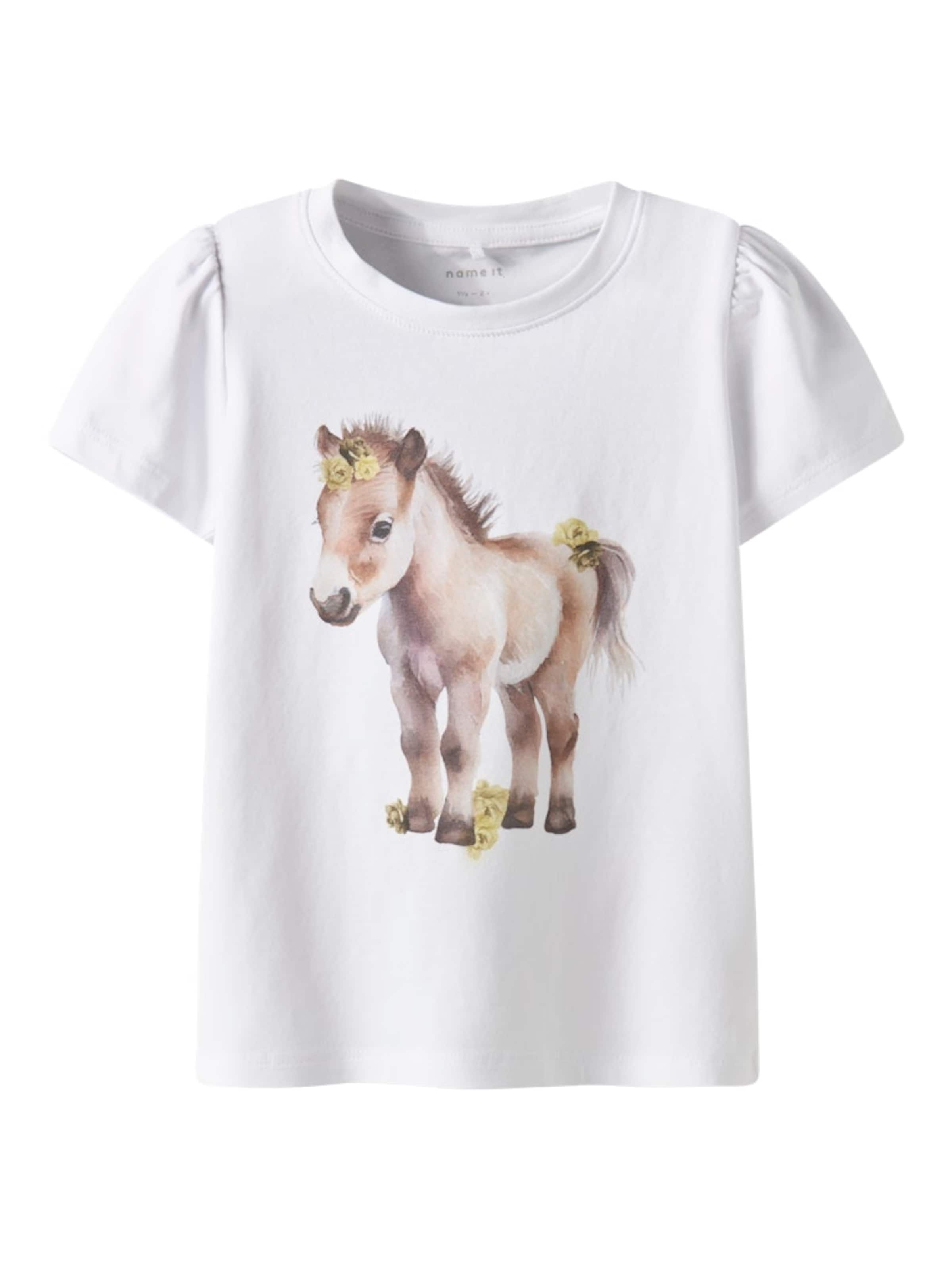 NAME IT Μπλουζάκι 'NMFHani' σε λευκό: μπροστά