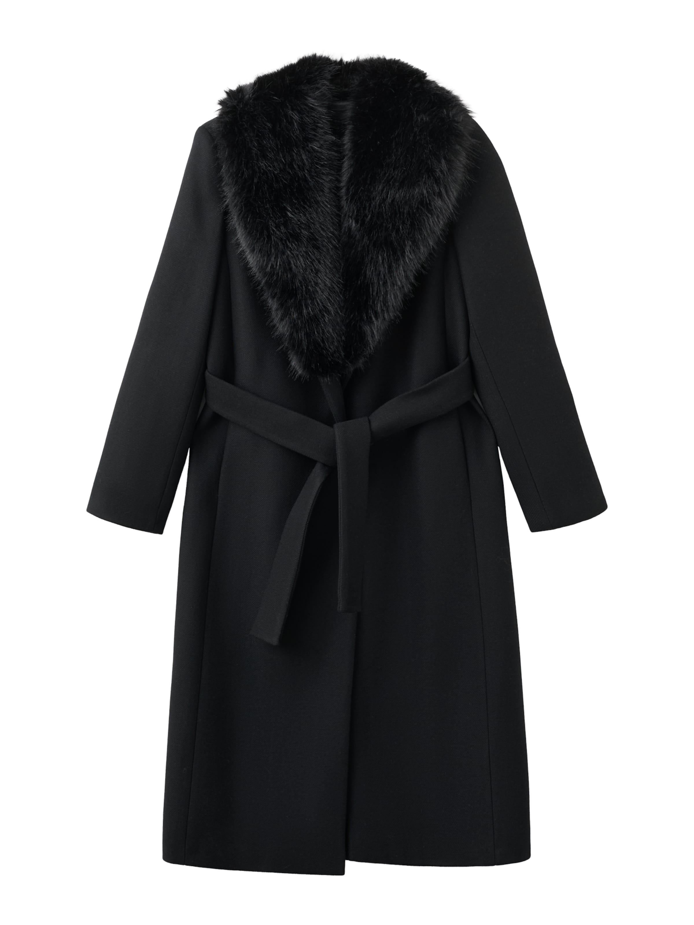 MANGO Mantel 'DOLCE' in Schwarz: Vorderseite