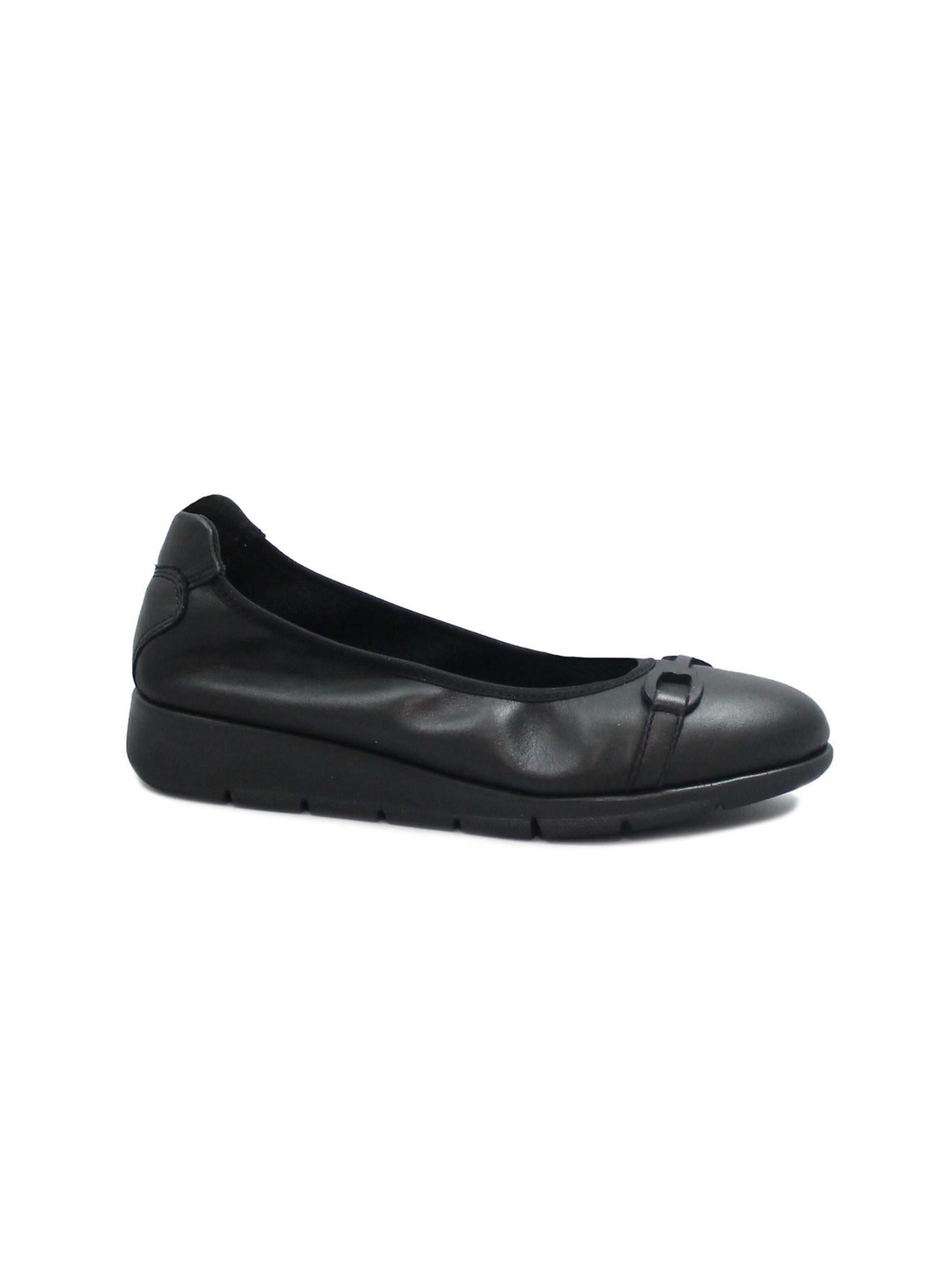Ballerina 'FRAU 51M4 nero scarpe donna ballerine elasticizzata pelle fibbia' di Frau in nero: frontale