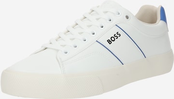 BOSS Black Sneakers laag 'Aiden' in Wit: voorkant