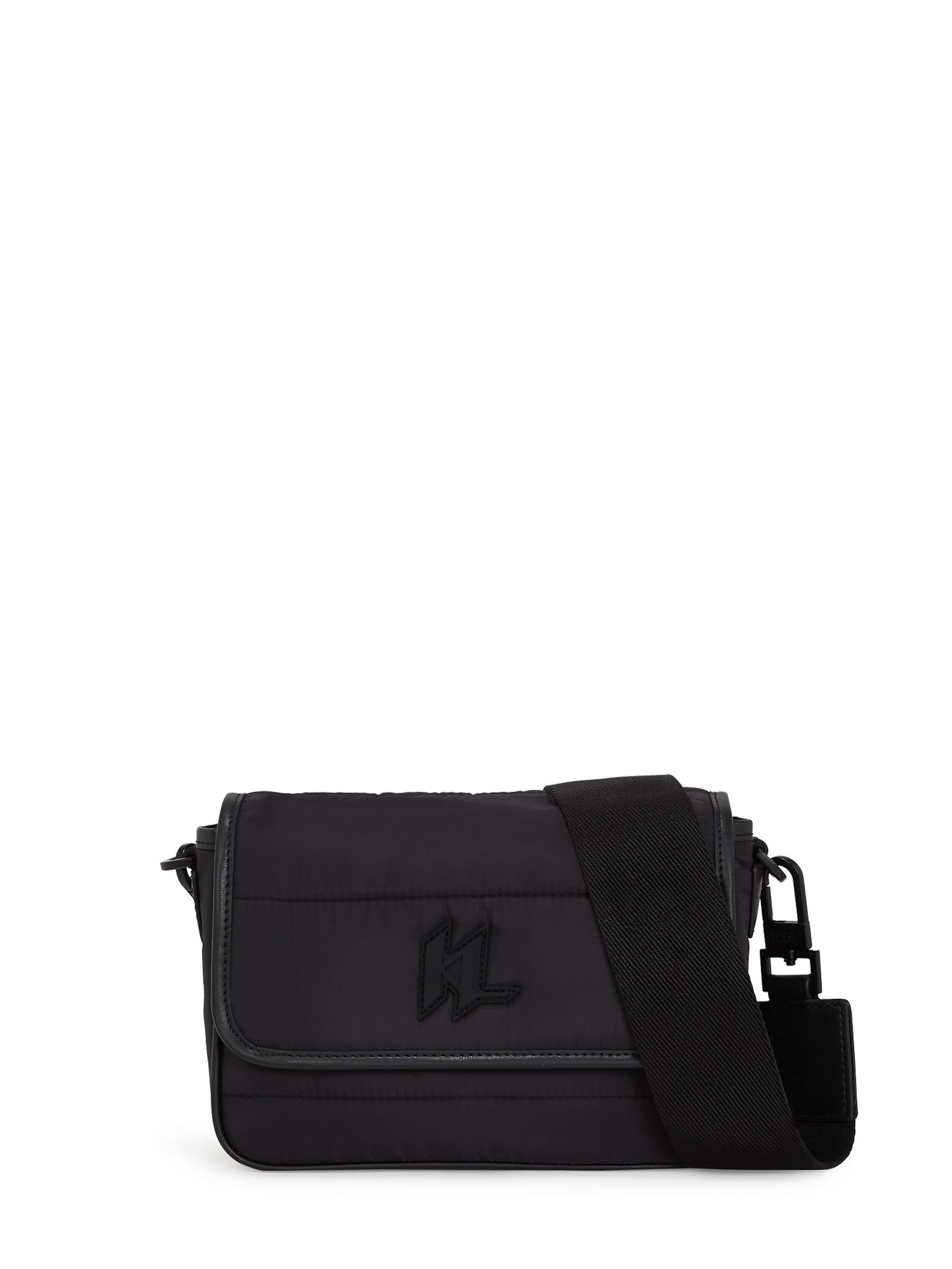 Karl Lagerfeld - Mala de ombro em preto: frente