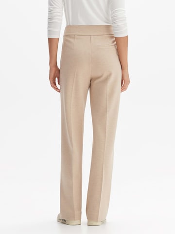 OPUS Regular Pleated Pants 'Makana' in Beige