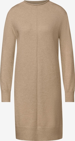 STREET ONE Gebreide jurk in Beige: voorkant