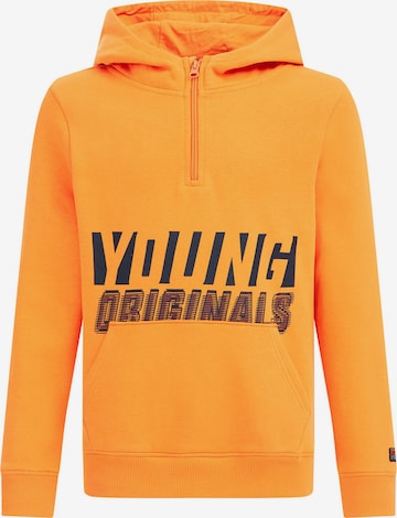 WE Fashion Sweatshirt in Oranje: voorkant