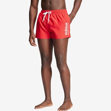 ADIDAS PERFORMANCE Athletic Swim Trunks 'Essential' in Red: front