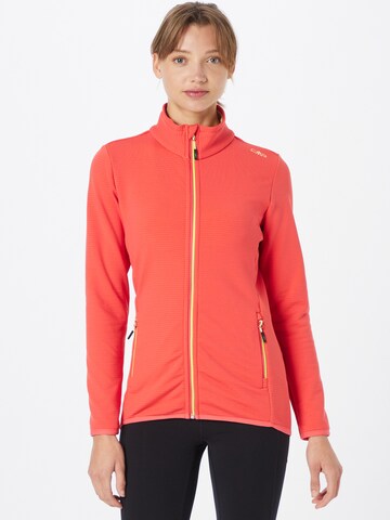 CMP Athletic Fleece Jacket in Red: front