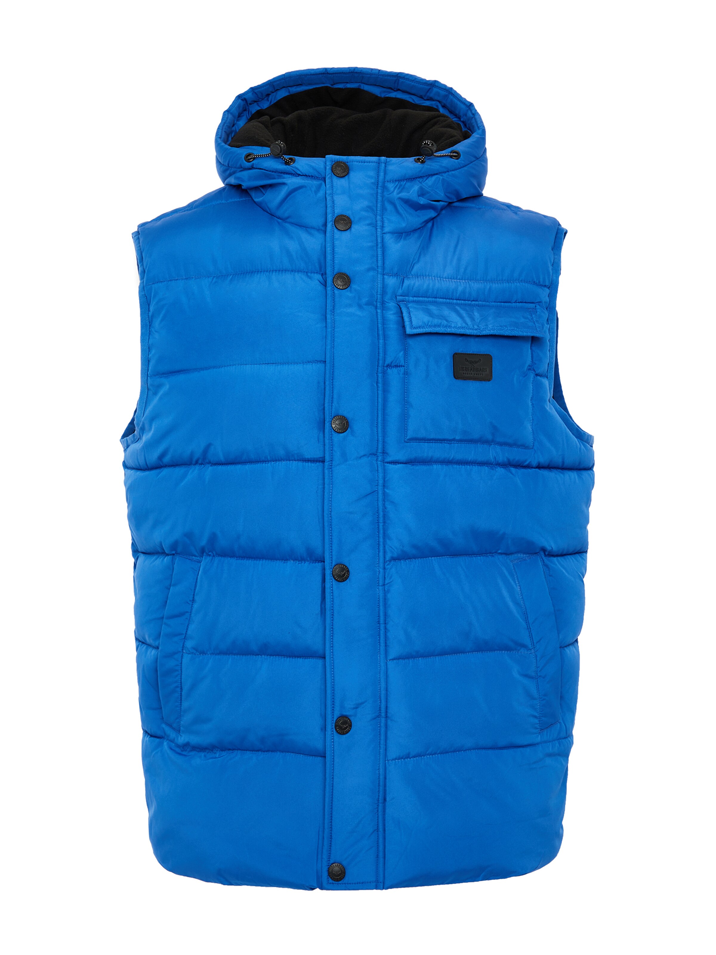 Threadbare Vest 'Ritcher' in Blue: front