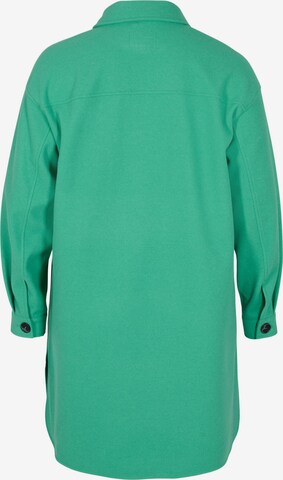 Zizzi Between-Seasons Coat 'ANNE' in Green