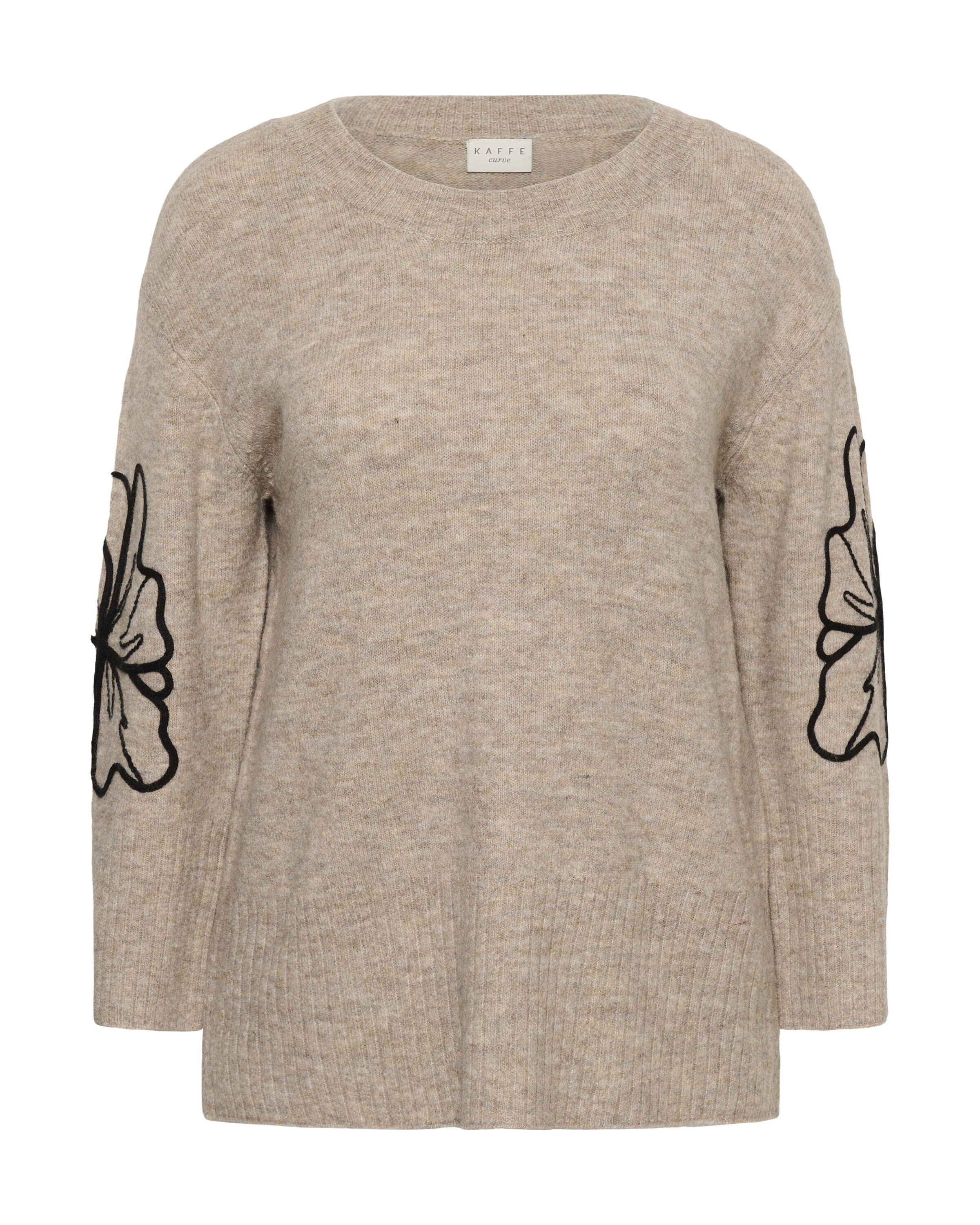 Pull-over 'Erina' KAFFE CURVE en beige : devant
