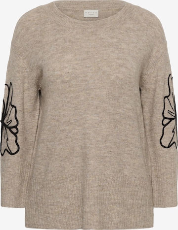 Pull-over 'Erina' KAFFE CURVE en beige : devant