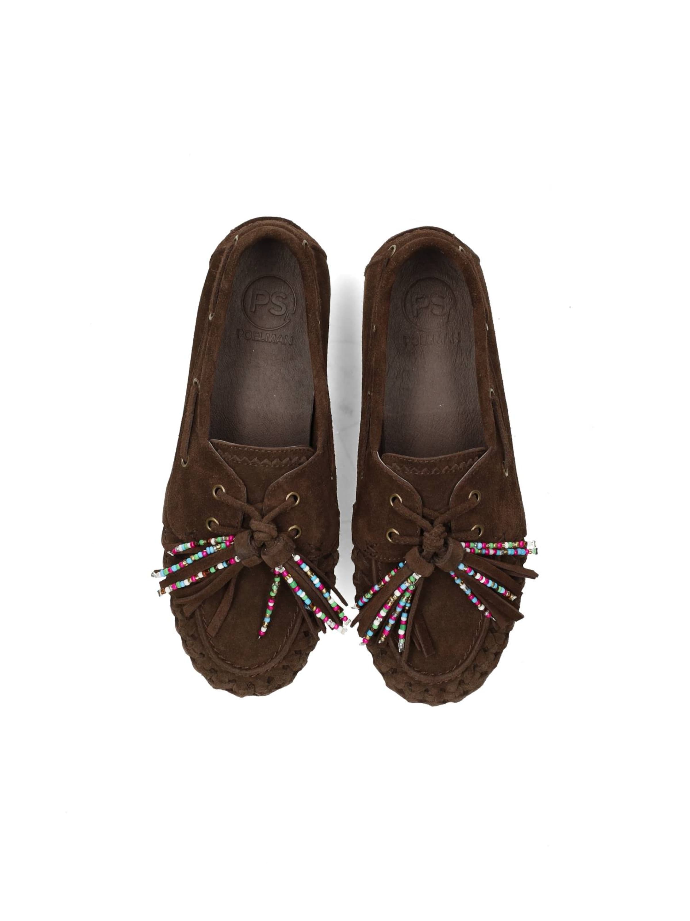 PS Poelman Moccasin 'Iris' in Brown