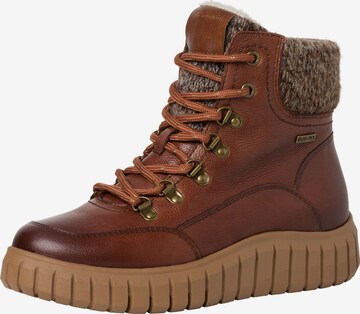 TAMARIS Lace-Up Ankle Boots in Brown: front