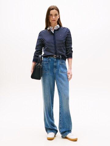 TOMMY HILFIGER Strickjacke (OCS) in Blau