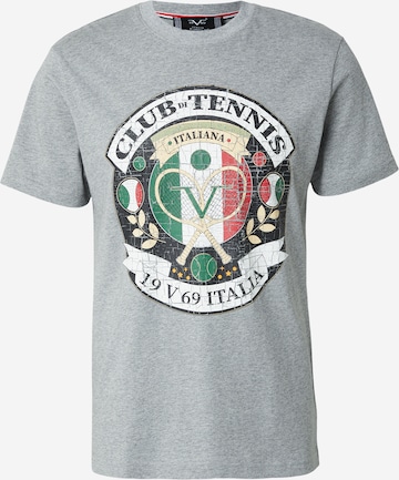 19V69 ITALIA Shirt 'Rafael Big Tennis' in Grey: front
