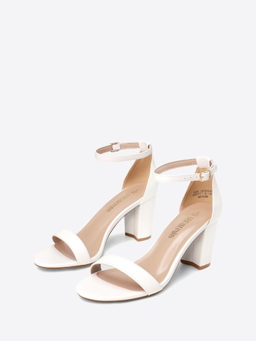 Dream Pairs Sandalen met riem 'Women's Chunky Block Heel Sandals, Open Toe Ankle Strap Dress Shoes' in Wit