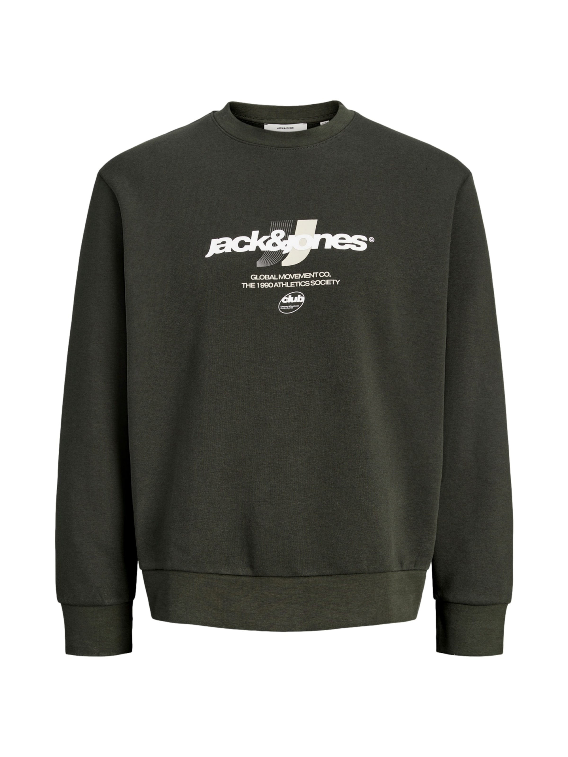 Jack & Jones Junior Sweatshirt 'Club Branding' in Grey: front