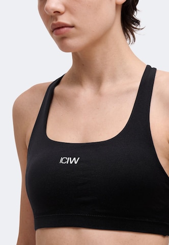 ICANIWILL - Bustier Sujetador deportivo en negro: frente