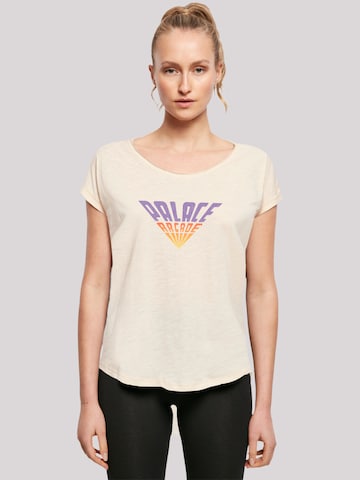 T-shirt 'Stranger Things Palace Arcade Netflix TV Series' F4NT4STIC en beige : devant