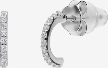 Boucles d'oreilles Lucardi en argent : devant