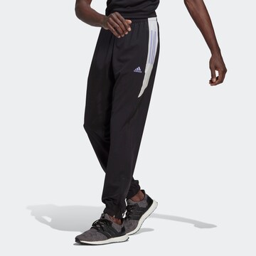 ADIDAS SPORTSWEAR Regular Sports trousers in Black: front