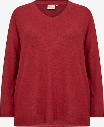 Chemise folklorique ' WA-SIMONE ' Wasabi Concept en rouge : devant