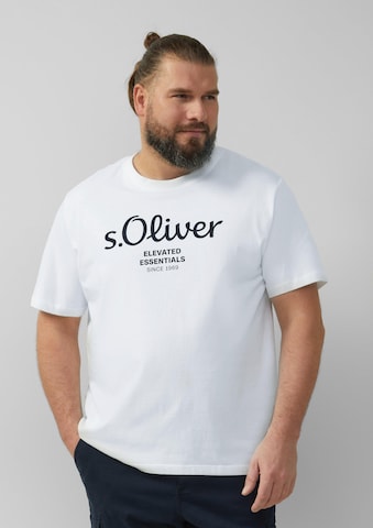 s.Oliver Men Big Sizes Футболка в Белый: спереди