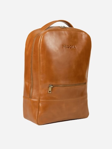 NEGOTIA Leather Backpack 'Alpha' in Brown