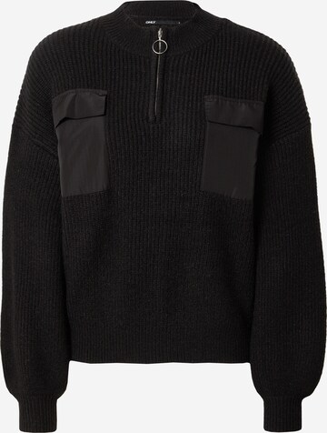 ONLY Sweter 'PETRA' w kolorze czarny: przód