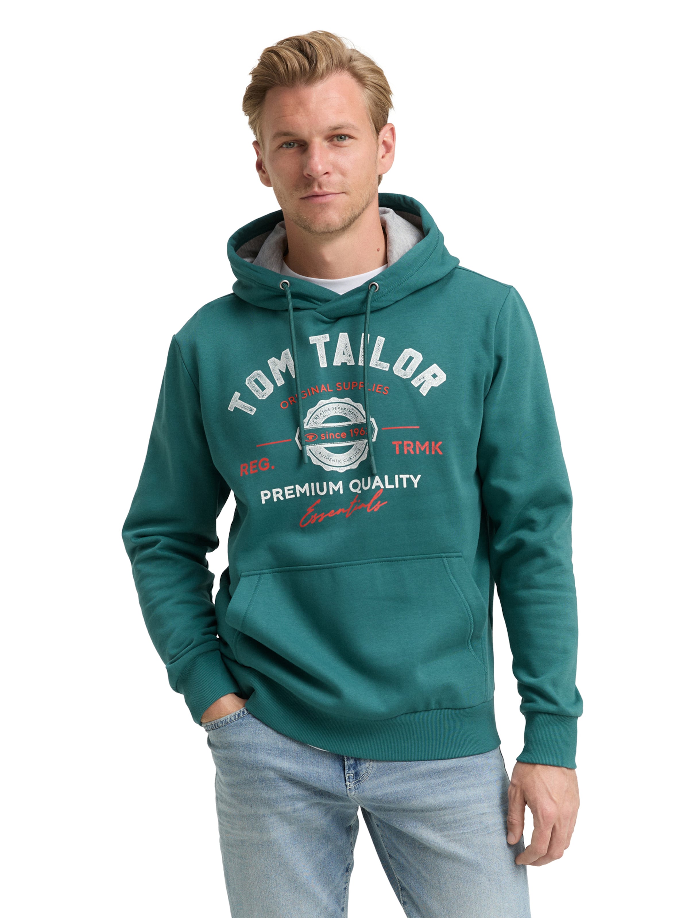 TOM TAILOR Sweatshirt in Green: front