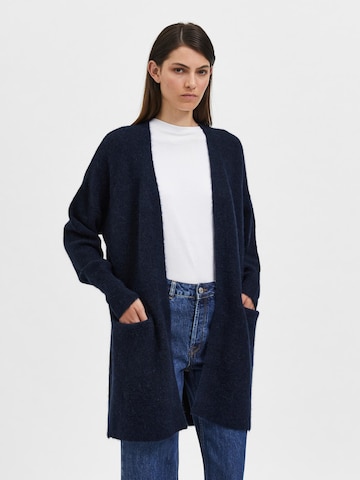 Cardigan 'Lulu' SELECTED FEMME en bleu : devant