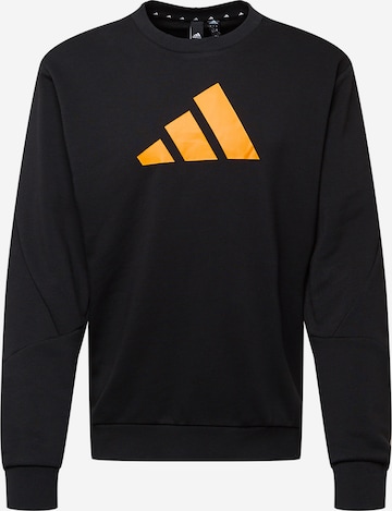 ADIDAS PERFORMANCE Sports sweatshirt 'Future Icons Crew' in Black: front