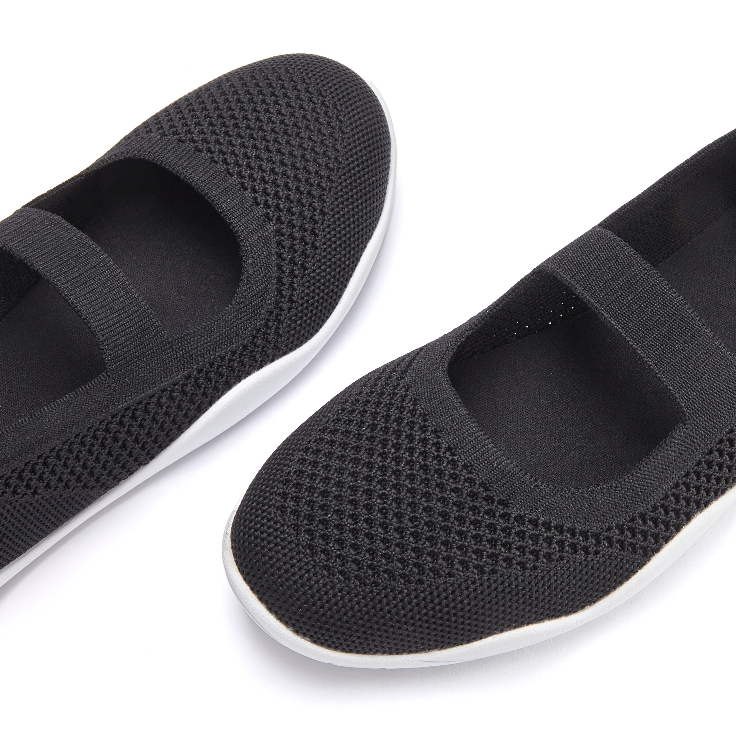 LASCANA - Bailarinas con hebilla en gris