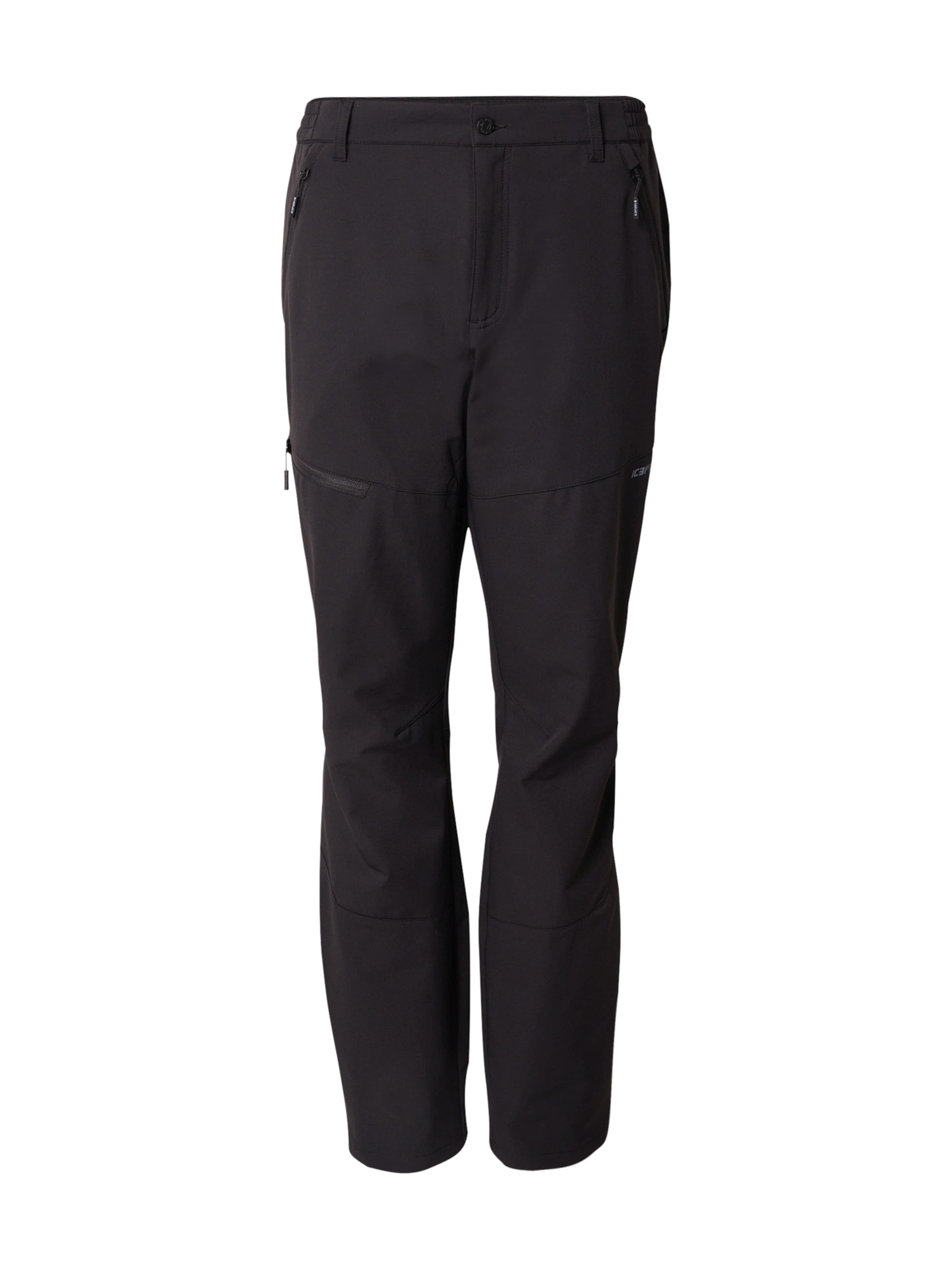 ICEPEAK - regular Pantalón de montaña 'BEESKOW' en negro: frente