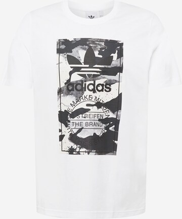 ADIDAS ORIGINALS T-Shirt 'Graphic Camo' in Weiß: predná strana