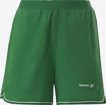 Reebok - Calças de desporto em verde: frente