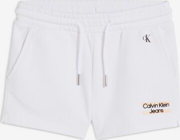 Pantalon Calvin Klein Jeans en blanc : devant