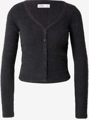 HOLLISTER Knit Cardigan in Black: front