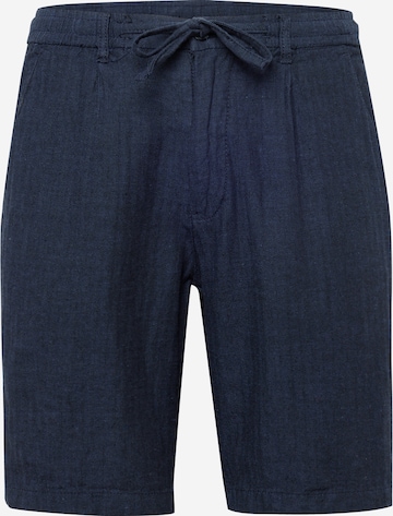 Lindbergh Regular Pleat-front trousers in Blue: front