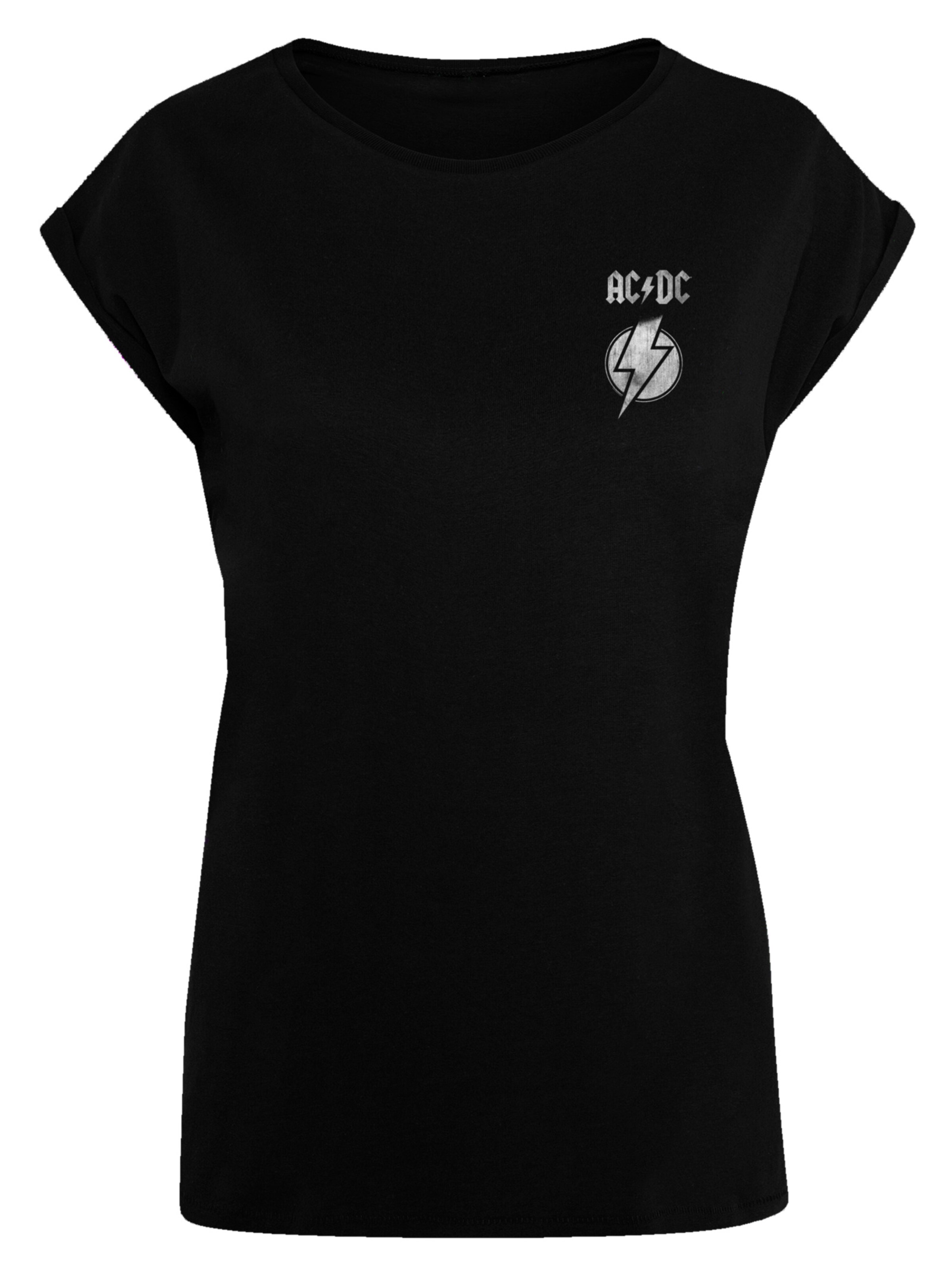 T-shirt 'ACDC Lightning Bolt' F4NT4STIC en noir : devant