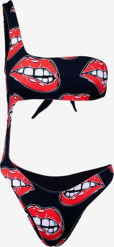 Kalaia Bikini 'Champagne Trikini' in Schwarz: Vorderseite