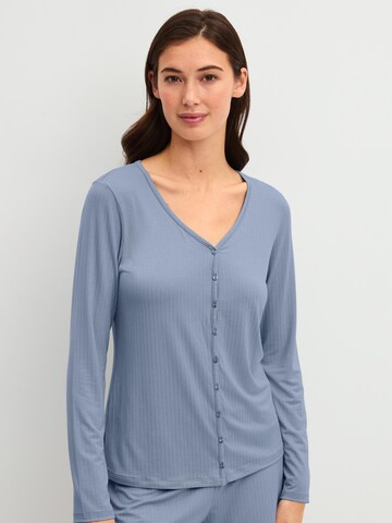 CALIDA Slaapshirt 'Etude Ajours' in Blauw