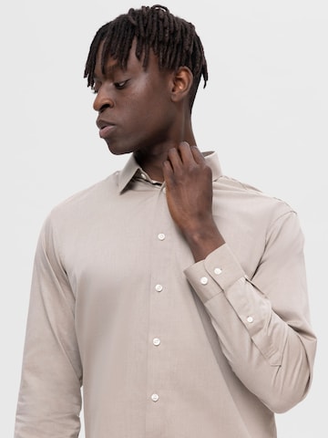 Coupe slim Chemise SELECTED HOMME en beige