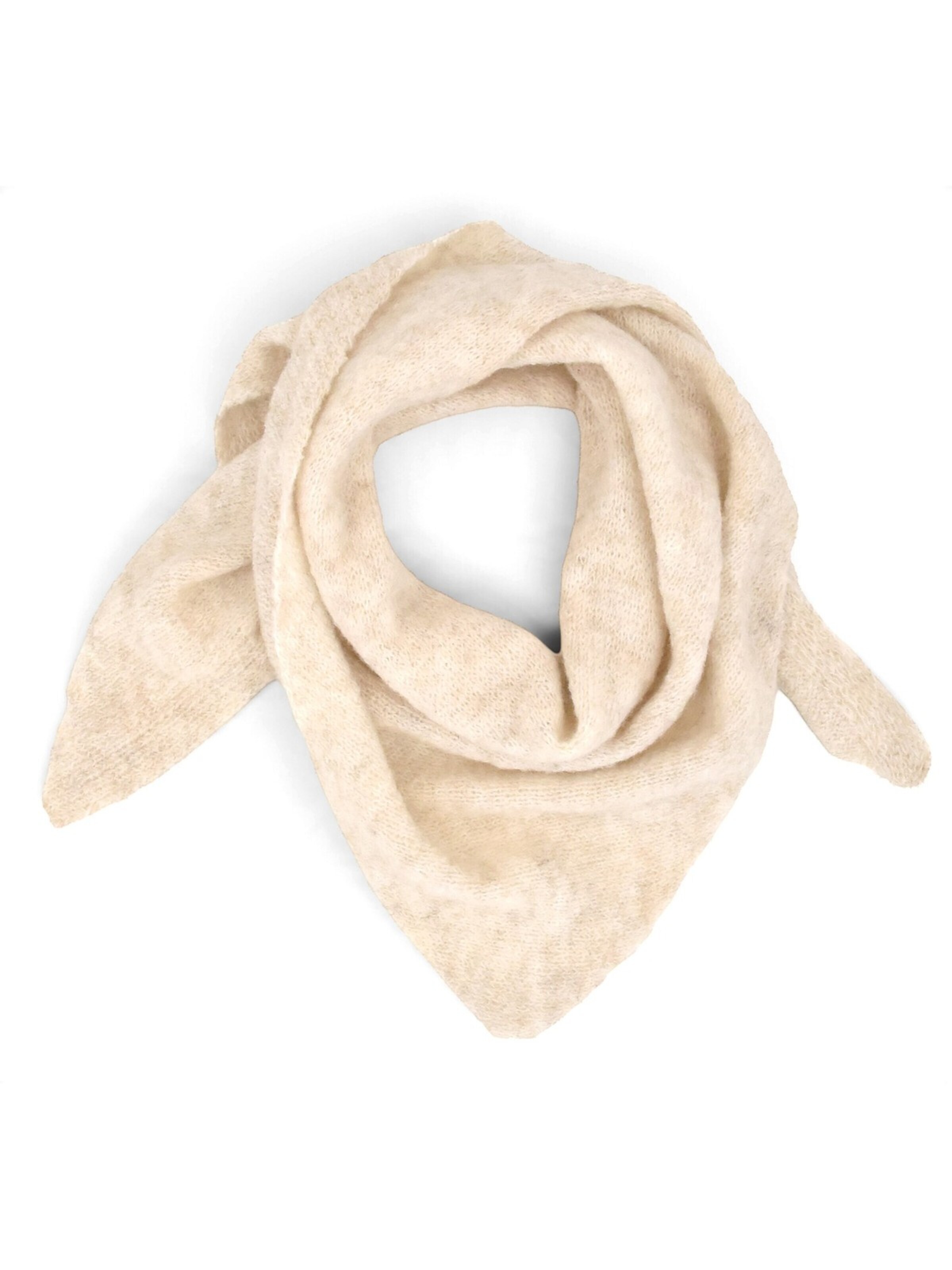 styleBREAKER Wrap 'Kleines Strick Dreieckstuch im Sophie Scarf Stil' in Beige: front